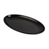Black Melamine Oval Gastro Dish with silicone feet 3L 530x325x50mm